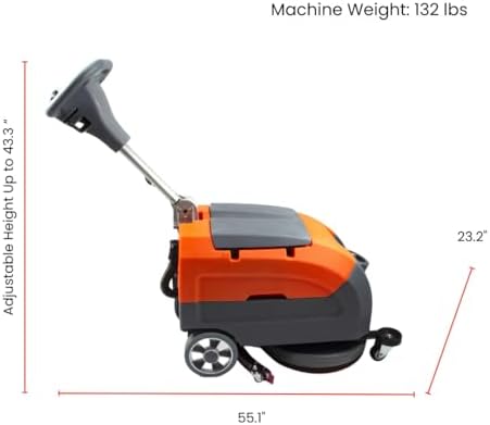 SUNMAX RT35 17" Walk-Behind Floor Scrubber, 22" Squeegee - Image 6