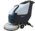 Battery Powered Walk Behind Floor and Carpet Scrubber Buffer Polisher, 19" Brush, 30" Squeegee Width, 13.5 gal Tank, Dual Brushes (Hard & Soft) and 3 Scouring Pads, 220 RPM - Image 3