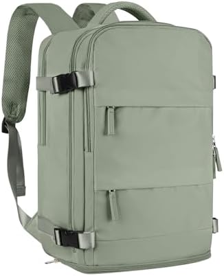 coofay Large Travel Backpack For Women Men Airline Approved Carry On Backpack Flight Approved Waterproof Sports Luggage Backpack Casual Daypack Small Hiking Backpacks Grey Green by coofay