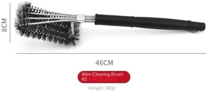 Stainless Steel Cleaning Brush, Kitchen Cleaning Tools, Pot Bottom Cleaning, Steel Wire Brush with Shovel, Steel Wire Brush for Oven Barbecue mesh - Image 3