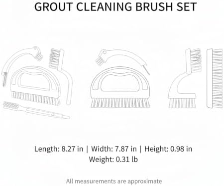 Grout Cleaning Brush Set, 4-Piece Tile Scrubbing Tool Kit for Narrow Gaps and Corners, Durable PP Plastic Crevice Cleaner for Bathroom Shower and Kitchen Backsplash (Set of 4) - Image 7