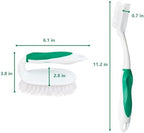 Scrub Brush Set, 4 Pack Deep Cleaning Brush Kit, Green - Image 6
