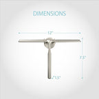 Better Living Deluxe XL Shower Squeegee, 12” Blade, Brushed Nickel - Image 3