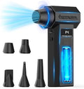 Compressed Air Duster - 110000 RPM Handheld Air Blower, Cordless Keyboard Cleaner with 4-Speed Settings & 5 Versatile Nozzles for Keyboards, Computers, Electronics and Home Cleaning by MiaEpic