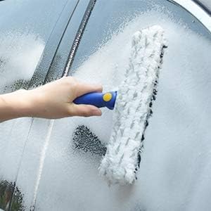Window Washing Kit with Extension Pole, 10" Squeegee & 11" Microfiber Scrubber Combi with Stainless Steel Pole, Window Cleaner for Car, Sliding Door,Shower Glass Door-Swivel Style-2 Pads - Image 5