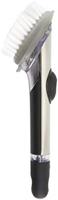 OXO Steel Soap Dispensing Dish Brush, Dish Brush with Handle for Pans, Sink - Image 5