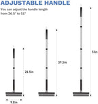 SetSail Grout Cleaner Brush with Long Handle, V-Shaped Floor Brush, Black - Image 2