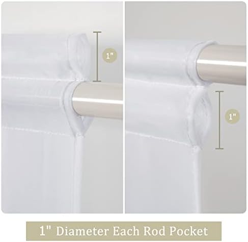 MIULEE White 54 W x 40 L French Door Sheer Curtains - Image 2