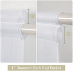MIULEE White 54 W x 40 L French Door Sheer Curtains - Image 2