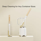 Cleaning Brush, Diveotree Hard Bristle Brush for Deep Cleaning Grout, Sink, Cup, Teapot, Bottle, Blender, Multi-Purpose Brush wih Long Handle for Kitchen (White-2Pack) - Image 5