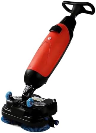 Floor Polisher, Cordless Mini Floor Buffer Scrubber, Ultra Portable, 120Min Battery, 17" Clean Path, 240RPM for Home Office Bathroom Small Commercial Areas, Red by Unknown