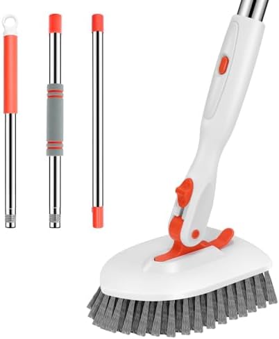 SetSail Floor Scrub Brush, Tile Tub Floor Scrubber, Orange by SetSail