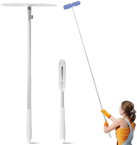 Duster Extended Handle & Long Duster, Compatible with Swiffer, 65.7" by Jenoudar