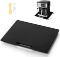 Acrylic Appliance Slider with Rubber Wheels, 13" x 14", Black by Baemin
