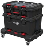 Keter Stack-n-Roll 3-Piece Rolling Tool Storage System – Includes Dolly, Tool Box & Deep Power Tool Case | Modular Mobile Tool Organizer | Stackable Design for Garage, Jobsite & Workshop by Unknown