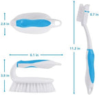 Scrub Brush Set, 4 Pack Deep Cleaning Brush Kit, Blue - Image 6