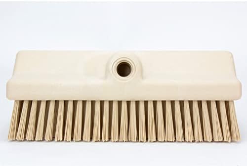 SPARTA 40423EC25 Plastic Floor Scrub Brush, Wall Brush, Equipment Brush with Nonabsorbent Bristles for Industrial Kitchens, Hospitals, Commercial Cleaning, 4 Inches, Tan, (Pack of 2) by SPARTA
