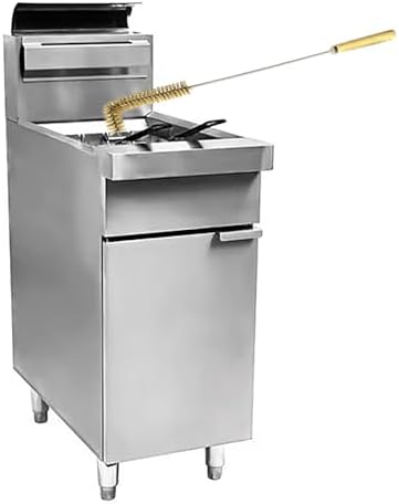 SUNRISE Fryer Brush with Long Handle (Brass, L, Single, and Double Brush) - Image 7