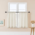Kitchen Curtains 36 Inch Length 2 Panels Cafe Bathroom Short Window by DUKIYO