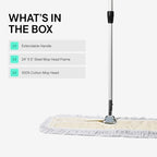 24 Inch Commercial Cotton Dust Mop & Floor Sweeper - Image 3