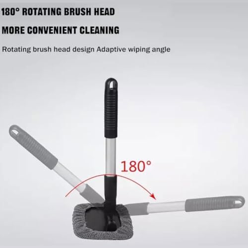 Windshield Window Cleaner Tool, Windshield Magnetic Car Window Cleaner, Magnetic Window Cleaner for Cars, Expandable Car Window Cleaner Tool with Microfiber Pads and Spray Bottles (1set) - Image 7
