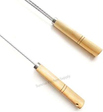 SUNRISE Fryer Brush with Long Handle (Stainless Steel, L and Single Brush) - Image 4