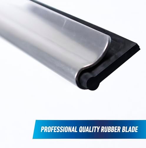 Unger Professional Connect and Clean 18” Grip Swivel Window, Glass Squeegee, and 8’ Pole, 180-Degree Pivoting Handle with Lock, Cleaning Supplies for Streak-Free Results - Image 7