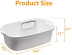 Goderewild 2 Pack Multi-Purpose Plastic Cleaning Caddy with Handle, Shower Caddy Organizer/Storage Basket/Totes Portable for Bathroom Supplies, Cleaning Products, Under Sink Tool. (grey+white) - Image 2
