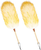 Natural Lambswool Duster 20 Inch Handheld with Wooden Handle Duster Dusting Tool for Blinds Electronics Furniture Delicate Surfaces (2Pcs) by MehelloFeather