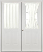 Hiasan French Door Curtains Privacy, Ivory, 52W x 40L, 1 Panel - Image 2