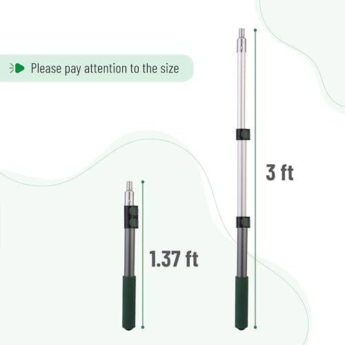 Bates- Telescopic Extension Pole, 3 Ft, Aluminum Alloy, Sturdy Multi-Purpose Extension Pole with Flip-Lock Design for Painting, Dusting and Cleaning - Image 2