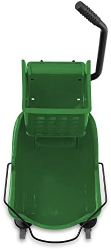 Dryser Commercial Mop Bucket with Side Press Wringer, 26 Quart, Green - Image 3