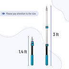Bates- Telescopic Extension Pole, 3 Ft, Aluminum Alloy, Sturdy Multi-Purpose Extension Pole with Flip-Lock Design for Painting, Dusting and Cleaning - Image 2