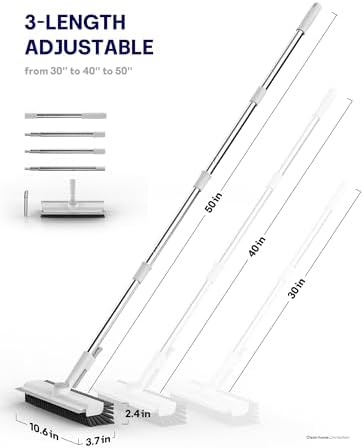 3 in 1 Floor Scrub Brush with Long Handle, Multi-Angle Swivel Head - Image 6