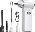 Electric Compressed Air Duster Cordless: 60 MPH High Wind Speed Mini White Air Blower for Electronics Portable Computer Cleaner Hand Keyboard Cleaning Powerful Duster for Car, Fans and Other Sences by Unknown