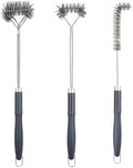 SUNRISE Fryer Brush with Long Handle (Stainless Steel with Plastic Handle, L, Single, and Double Brush) by Unknown