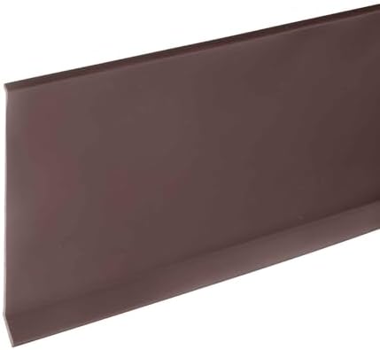 HARFINGTON 20ft x 4" Baseboard Trim Peel and Stick Wall Flexible Molding Trims, Self Adhesive PVC Cove Base Baseboards for Walls Corner, Coffee by HARFINGTON