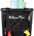 Rolling Janitorial Cleaning Cart with Steel Frame, Organizer and Black Bag - Image 5