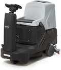 Battery Powered Ride-On Commercial Floor Scrubber Machine, 22" Brush, 31.5" Squeegee Width, 19 gal Solution Tank, 20 gal Recovery Tank, 5 hr Use 7 hr Charge, 200 RPM, 48,400 Sqft/H, Batteries Included by DapperSupply
