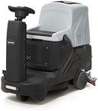 Battery Powered Ride-On Commercial Floor Scrubber Machine, 22" Brush, 31.5" Squeegee Width, 19 gal Solution Tank, 20 gal Recovery Tank, 5 hr Use 7 hr Charge, 200 RPM, 48,400 Sqft/H, Batteries Included by DapperSupply