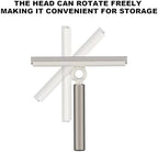 Extendable Shower Squeegee for Glass Doors, Shower Squeegee with 10-Inch Silicone Blade, Telescoping Handle for Windows and Shower Glass, Silver - Image 3