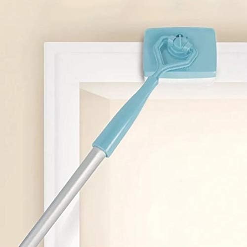Fdit Telescopic Handle Cleaning Brush with Ergonomic Grip and Microfiber Pad for Home Restaurant Hotel Cleaning, 53 Inch Extendable (Sky-Blue) - Image 7