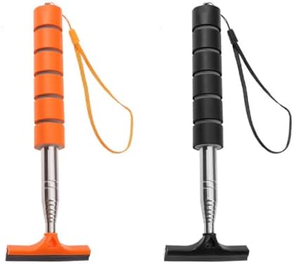 Bittwee 2PCS Car Side Mirror Squeegee, Retractable Auto Rearview Mirror Wiper, All-Purpose Window Squeegee for Cleaning Shower Glass Door, Vehicle Accessories Universal Fit（Orange/Black） - Image 7