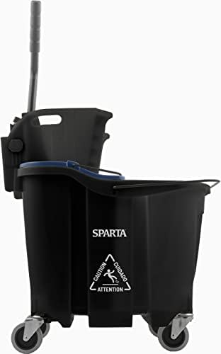 SPARTA 35 Qt Mop Bucket System with Wringer and Insert, Black - Image 2