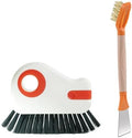 Groove Cleaning Brushes 2 in 1 Window Track Cleaner Cleaning Tools, Multifunction Hard Bristle Grout Crevice Cleaning Brush with Scraper for Kitchen Stove Sink, Sliding Door Track, Window Sill, 2PCS by JIANGLAI