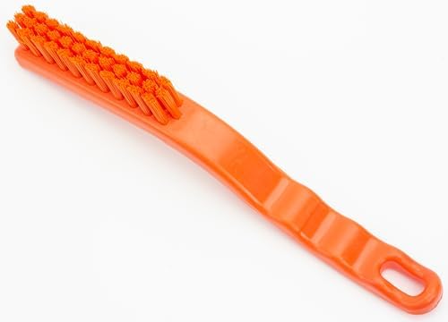 SPARTA Detail Brush Set - Grout & Crevice Brushes with Hanging Hole for Bathroom, Kitchens & Countertop, Plastic, 9 Inches, Orange (Pack of 3) - Image 4