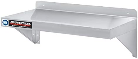 DuraSteel Stainless Steel Wall Mount Shelf 24" Wide x 14" Deep Commercial Grade - NSF Certified - Good for Restaurant, Bar, Home, Kitchen, Laundry, Garage and Utility Room by DuraSteel