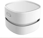 ODISTAR Desk Vacuum Cleaner with Wireless Charger, Mini Table dust Sweeper Energy Saving,Endurance up to 400 mins, Cordless&360º Rotatable for Keyboard/Home/School/Office (White Wireless Charger) by ODISTAR