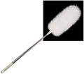 Extendable Lambswool Duster 29-110 Inch,Anti-Static Flexible Head, Stainless Steel Pole for Cleaning High Ceiling,Fan,Furniture,Roof Dusting by FeelFunFeather