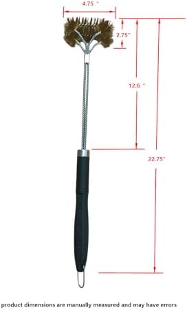 SUNRISE Fryer Brush with Long Handle (Brass with Plastic Handle, Double Brush) - Image 2